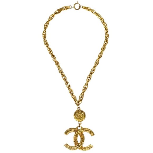 Chanel Gold CC Chain Pendant Necklace - Picture 1 of 5
